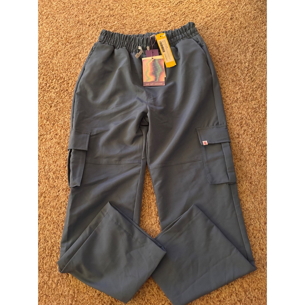 Sovereign Code Cleo Girls Blue Contrast Stitch Cargo Pocket Pants Size 14 NWT